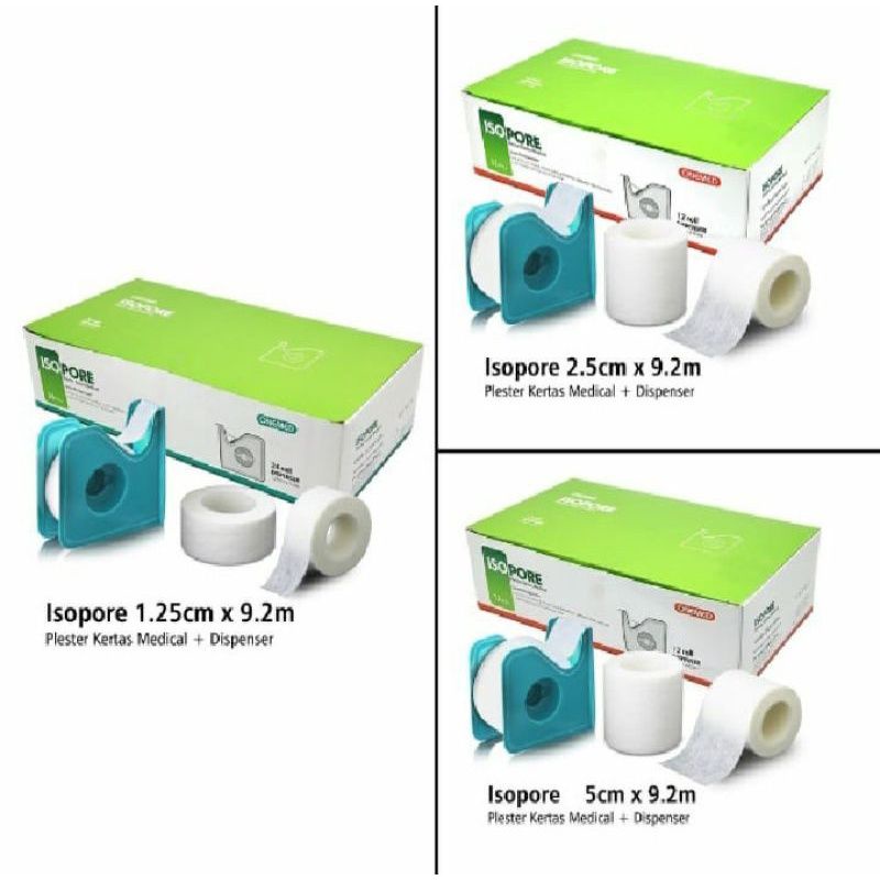 Jual plester micropore isopore 0.5 inchi / 1 inchi / 2 inchi / plaster ...
