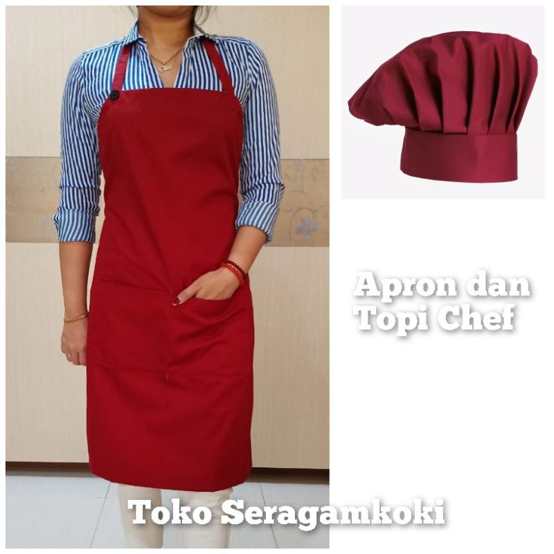 Jual Apron Celemek dan Topi Chef Shopee Indonesia