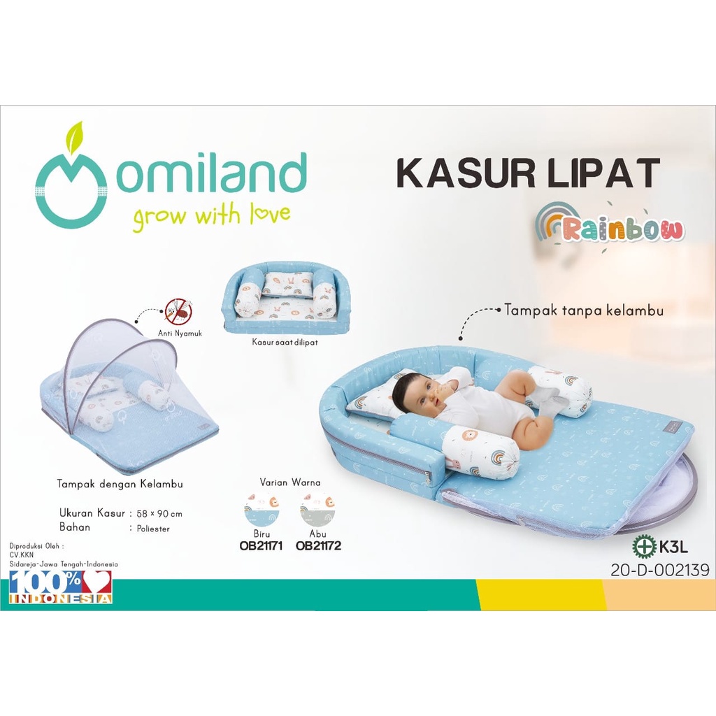 Jual Omiland Kasur Bayi Lipat Bumper Kelambu Rainbow Series Ob