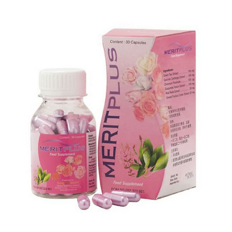 Jual Merit Plus pelangsing tubuh diet lemak turun timbangan | Shopee ...