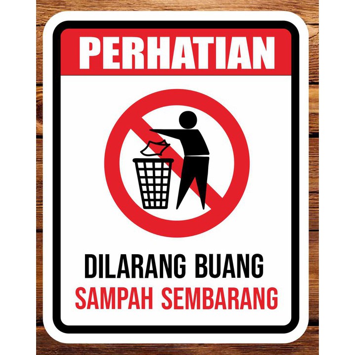 Jual Stiker Dilarang Buang Sampah Sembarangan Shopee Indonesia 2322