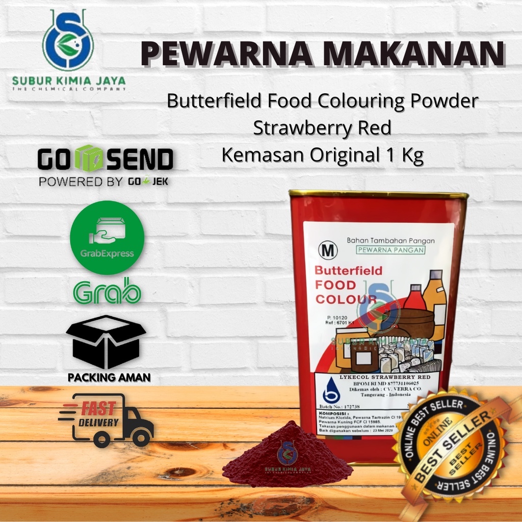 Jual Butterfield Food Coloring Strawberry red / Pewarna makanan