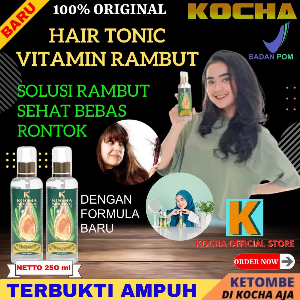 Jual KOCHA Hair Tonic Vitamin Penyubur Rambut Rontok Dan Rambut Rusak ...