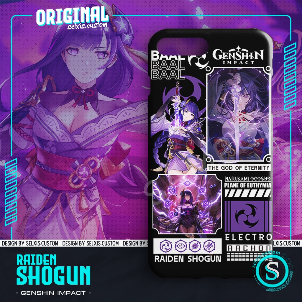 Jual Phone Case Casing Genshin Impact Raiden Shogun Baal | Shopee Indonesia