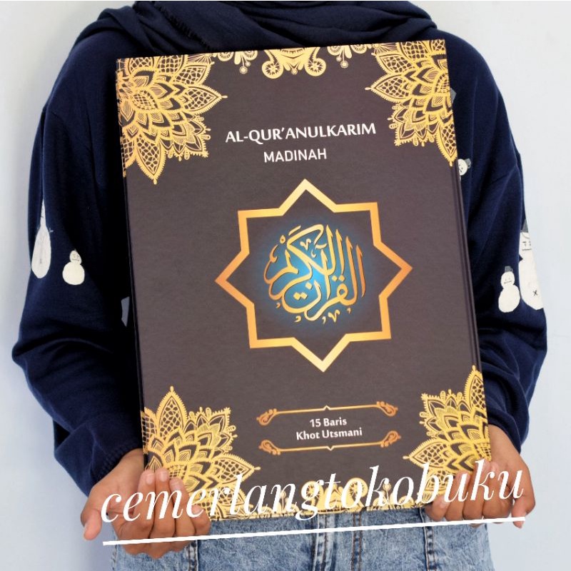 Jual AL QURAN BESAR JUMBO LANSIA MADINAH - KHOT USMANI 15 BARIS 29 X 42 ...