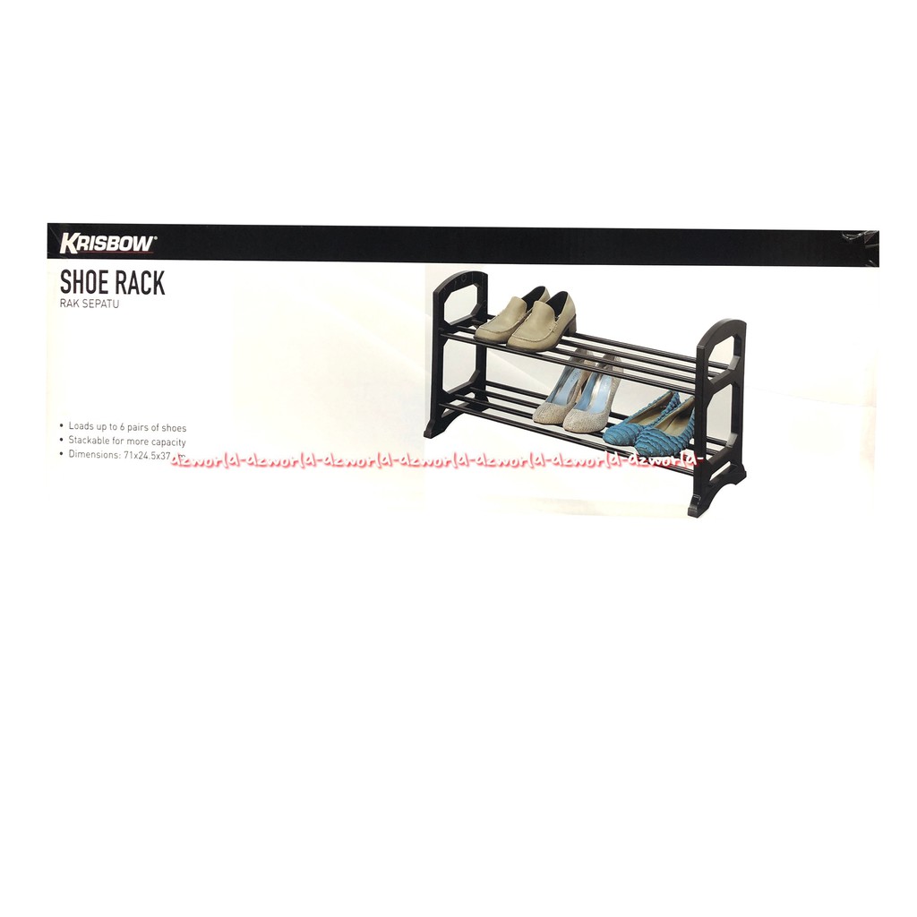 Jual Krisbow Shoe Rack 2tiers Rak Sepatu 2 tingkat 71 x 24 cm | Shopee ...
