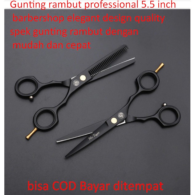 Jual Gunting rambut professional 5.5 inch barbershop elegant design ...