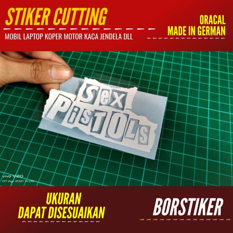 Jual Stiker Sex Pistols Sticker Cutting Bahan Oracal Custom Logo Dll