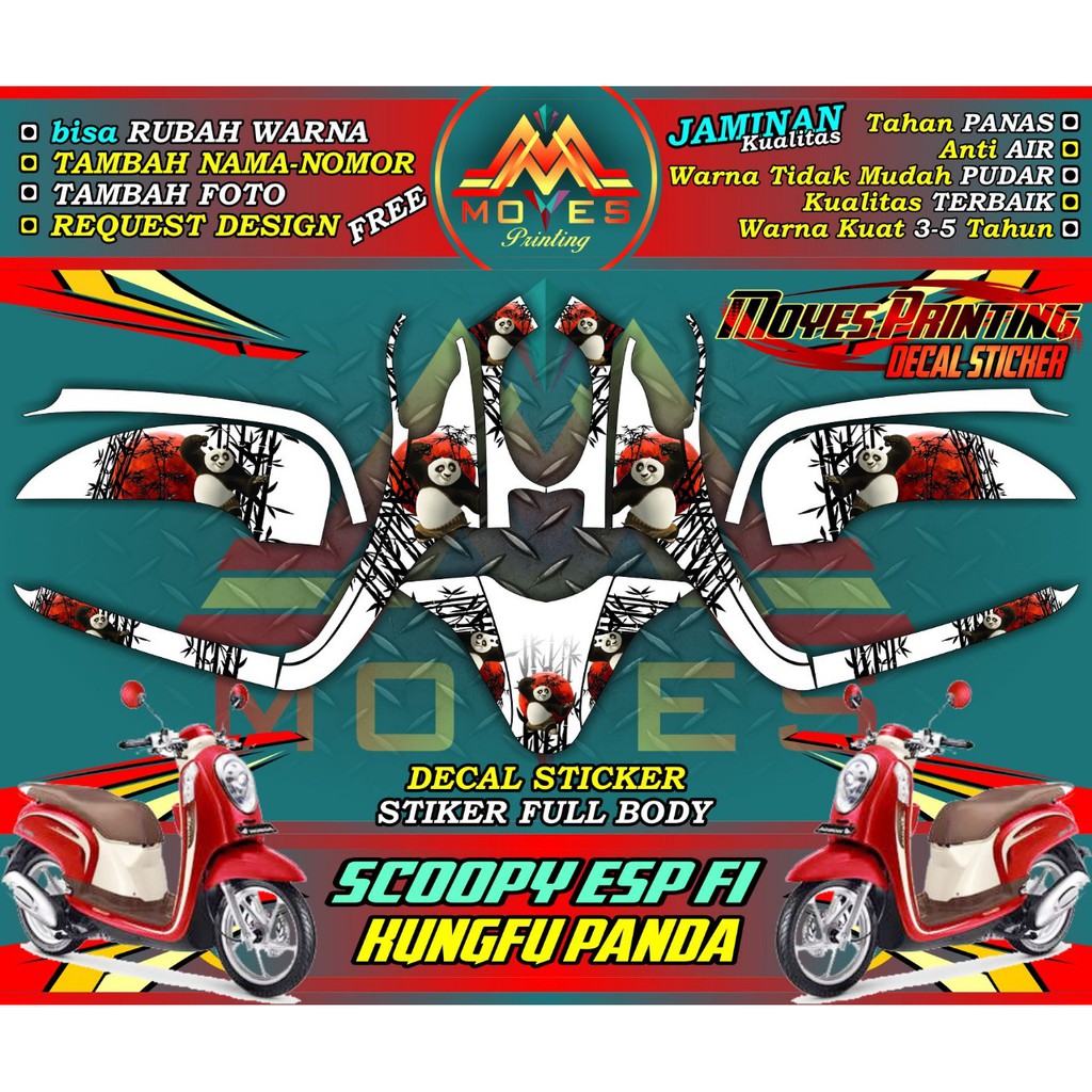 Jual stiker vareasi motor scopy body decal stiker motor scupy full body ...