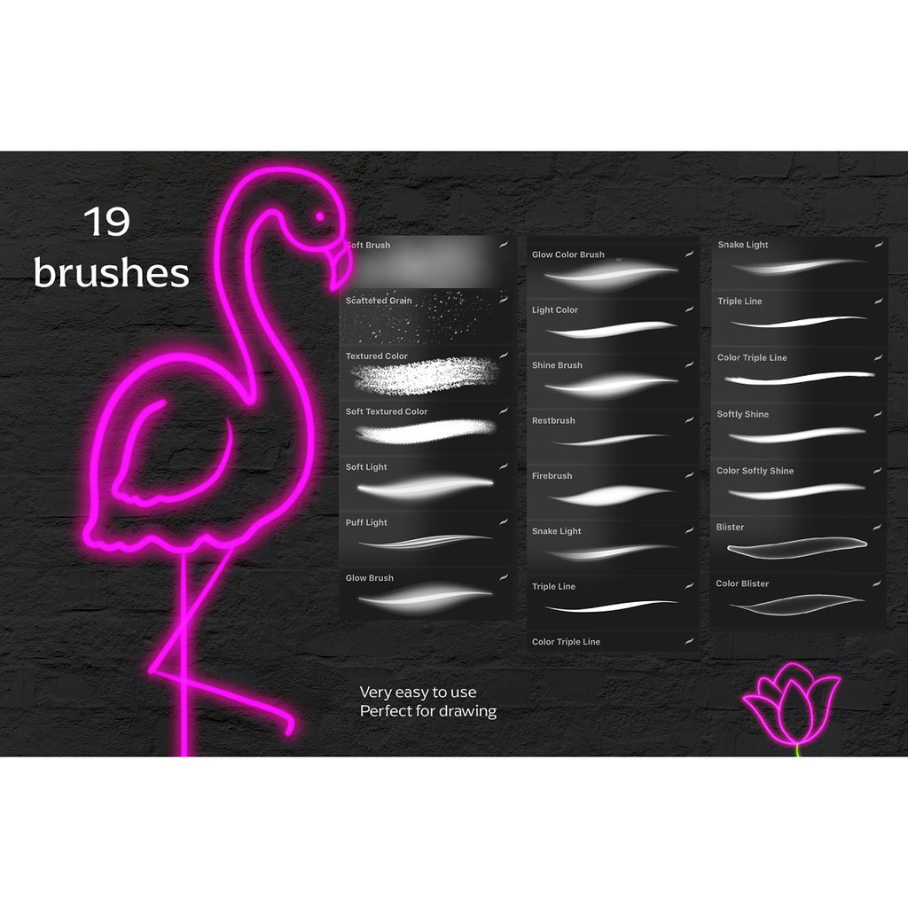 Jual Procreate Brush - Neon Brush Set for Procreate | Shopee Indonesia