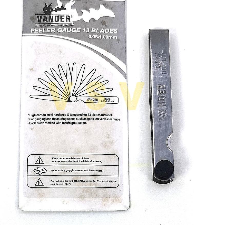 Jual Terkini VANDER Fuller gauge Feeler gauge 13 blades / Puller gauge