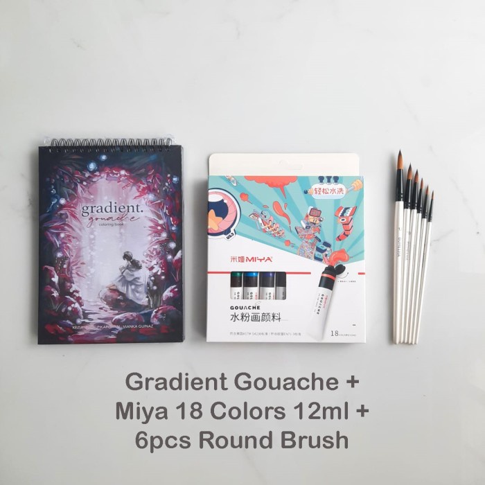 Jual Gradient Vol.3 Gouache Coloring Book / Buku Mewarnai Cat ...
