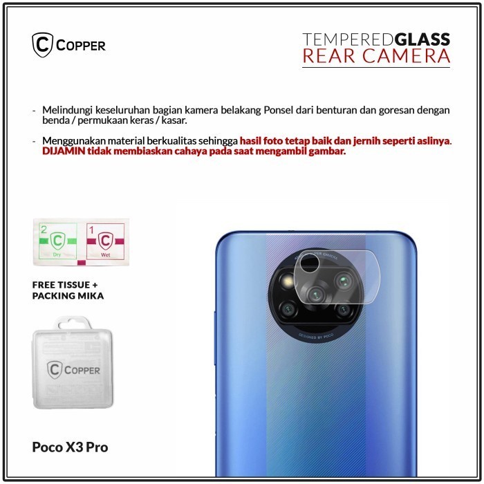 Jual Copper For Poco X3 Pro Tempered Glass Camera Clear Anti