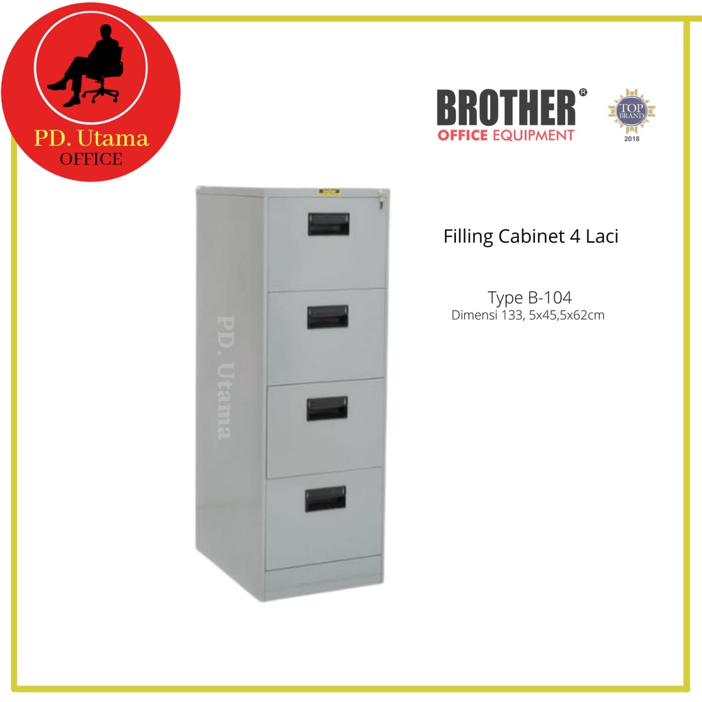 Jual Filing Cabinet Brother 4 Laci B-104 Lemari Arsip Kabinet Kantor ...