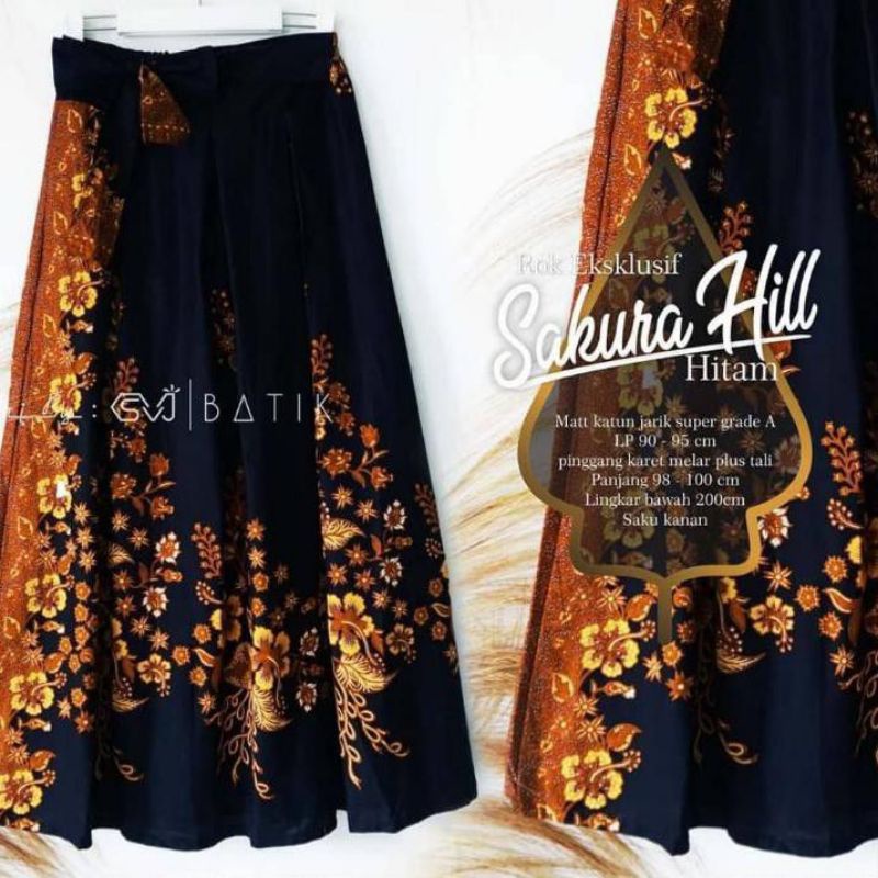 Jual Rok Batik Halus Saloka Exclusive Rok Batik Payung Panjang Shopee Indonesia 1536