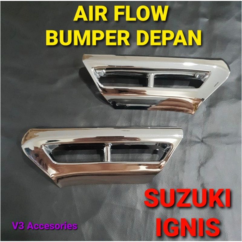 Jual Cover Air Flow Depan Bumper bawah IGNIS Chrome | Shopee Indonesia