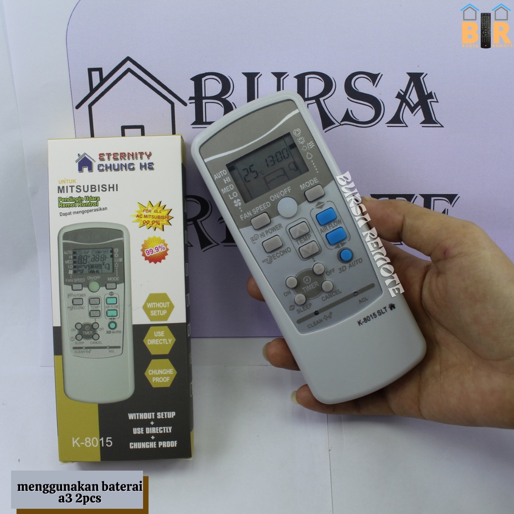 Replacement Ac A/C Remote Control Rkx502a001 For Mitsubishi Air