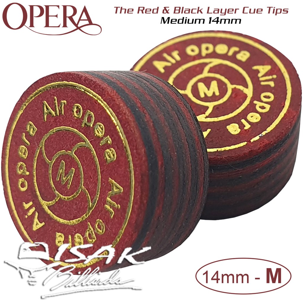 Jual Opera Korea Cue Tip - M 14mm Red Black Layer Medium Kepala Stick ...