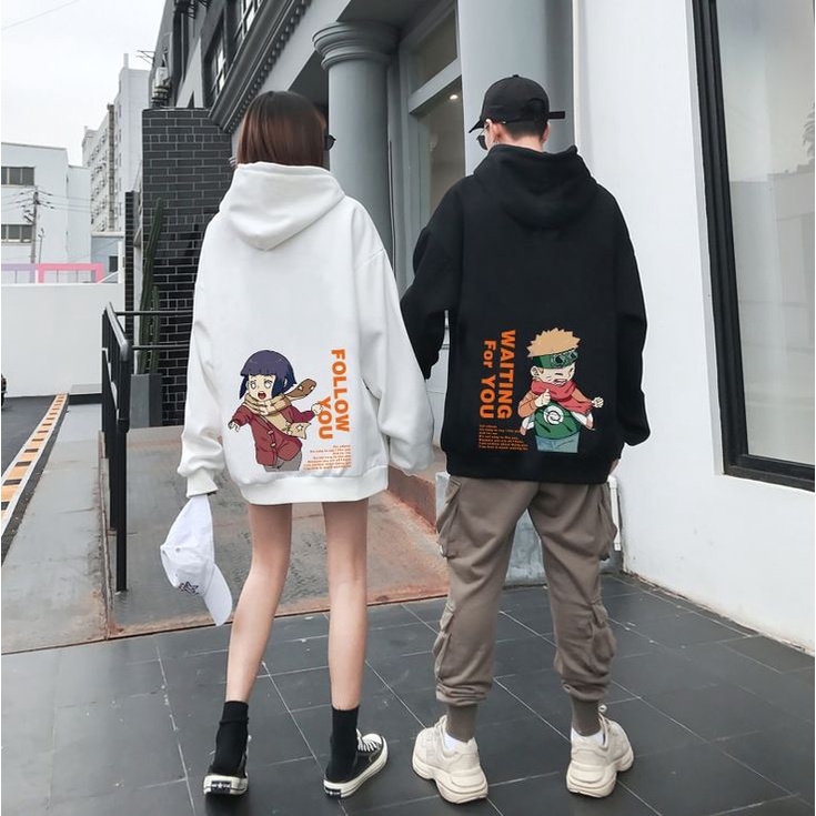 ANIME HOODIE COUPLE UNISEX FOLLOWING NARUHINA TO THE BACK FLEECE TEBAL HALUS PREMIUM TERBARU