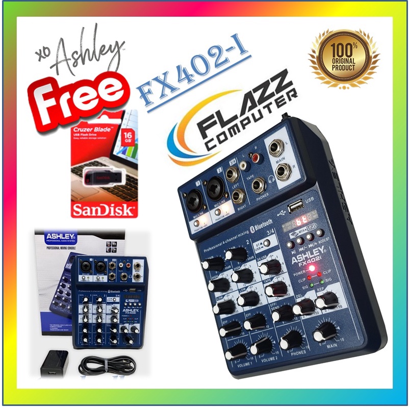 Jual Mixer Ashley FX402i Original Bluetooth Ashley fx402i / fx 402 i 4 Channel Shopee Indonesia