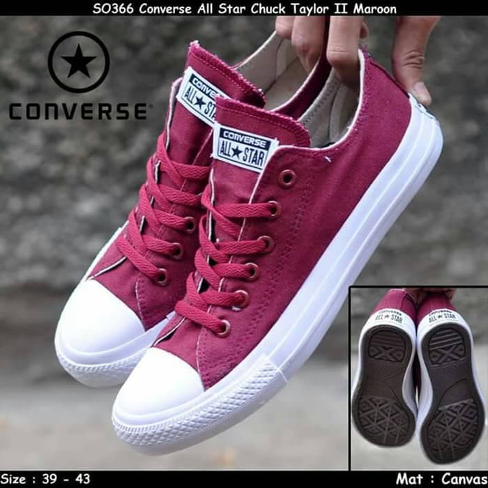 Converse hotsell warna maroon