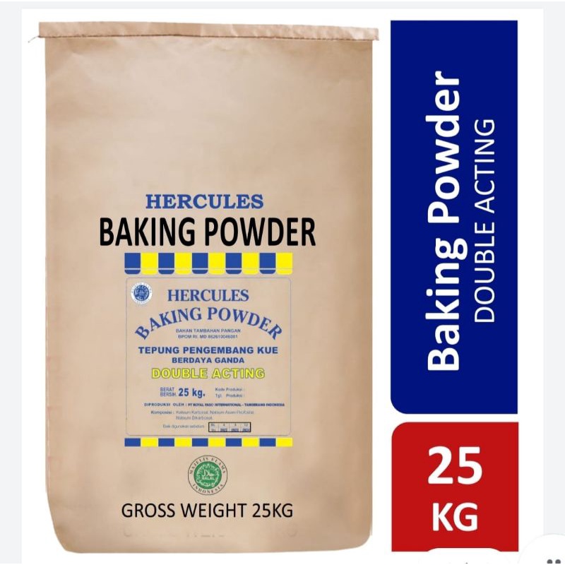 Jual Hercules Baking Powder Double Acting 25KG (Bahan pengembang kue) Shopee Indonesia