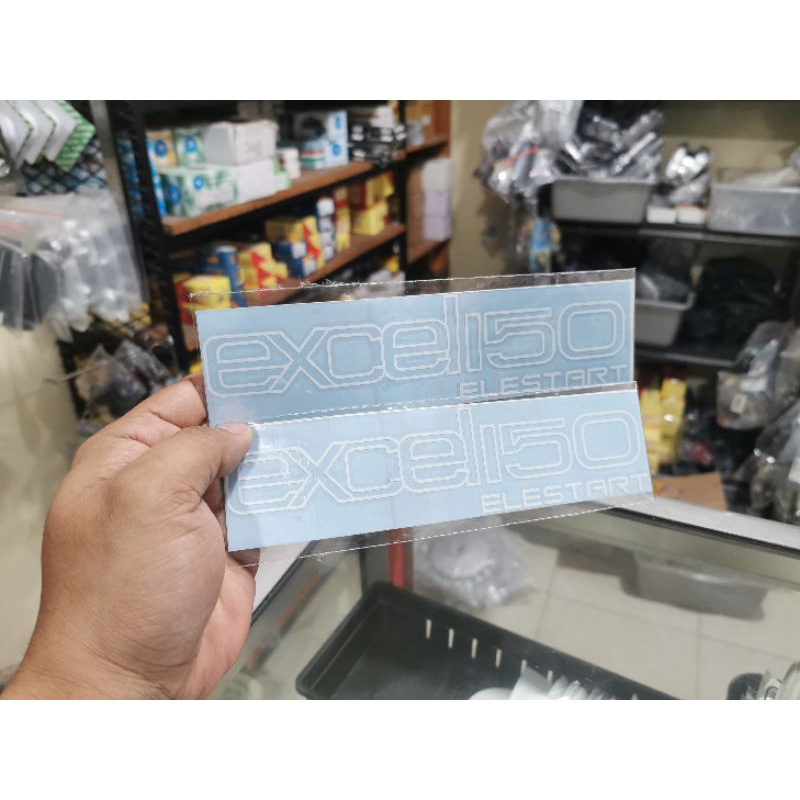 Jual Sticker Tepong Transparant Vespa Excel 150 Putih set Kanan dan ...