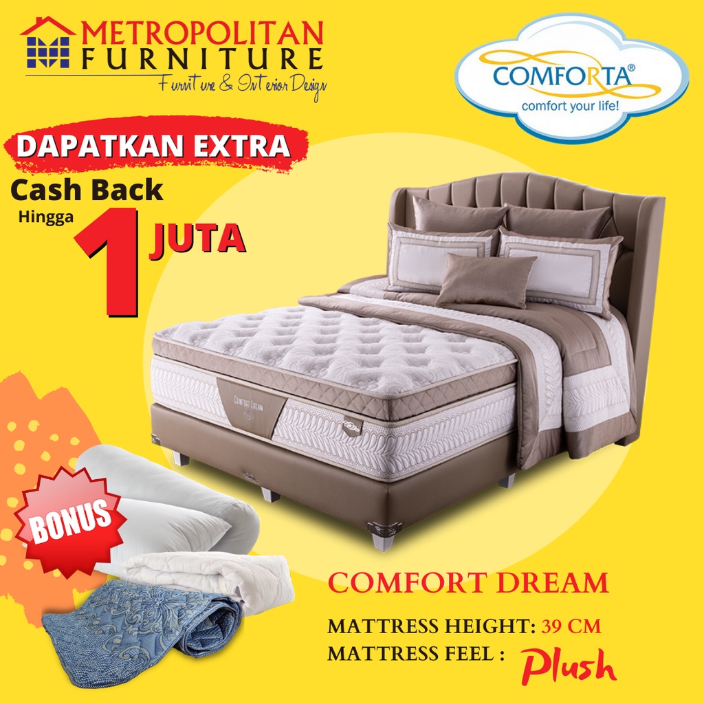 Jual Kasur Springbed Comforta Comfort Dream FULL SET Spring Bed Matras ...