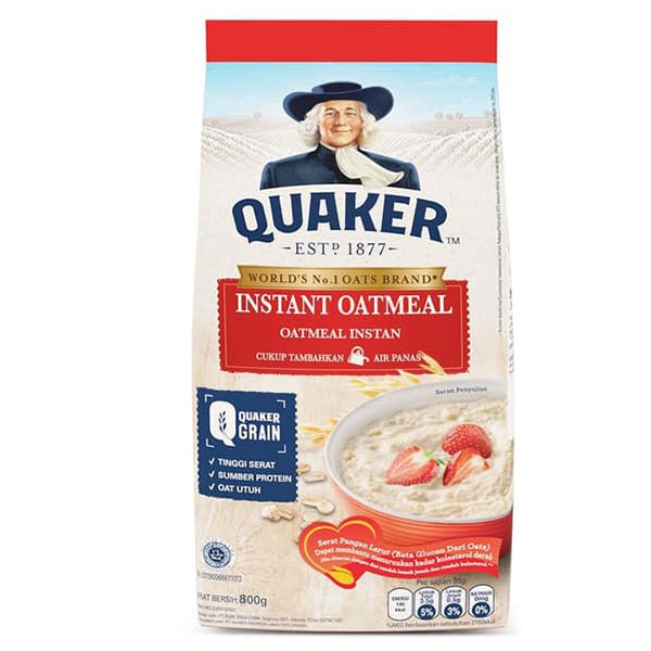 Jual Quaker Instant Oatmeal Bag 800 Gr | Shopee Indonesia