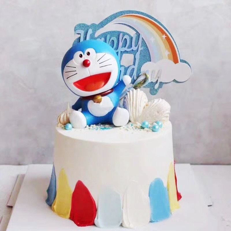 Jual Doraemon Figure Cake Topper/Hiasan Dekorasi Kue Ulang Tahun Anak