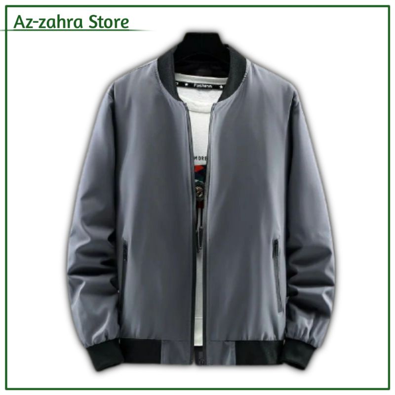 Jual Jaket Bomber Jaket Pria Bomber Casual Original Warna Abu | Shopee