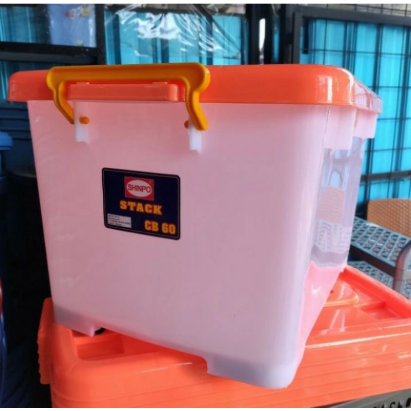 Jual Stack SIP 113 CB 60 Container Shinpo Box 60 Liter Plastik + Roda ...