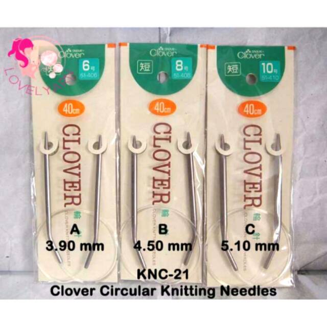 Jual Alat Rajut KNC21 (Clover Circular Knitting Needles 40 cm
