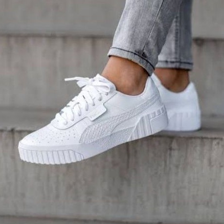 Puma cali triple white on sale trainers