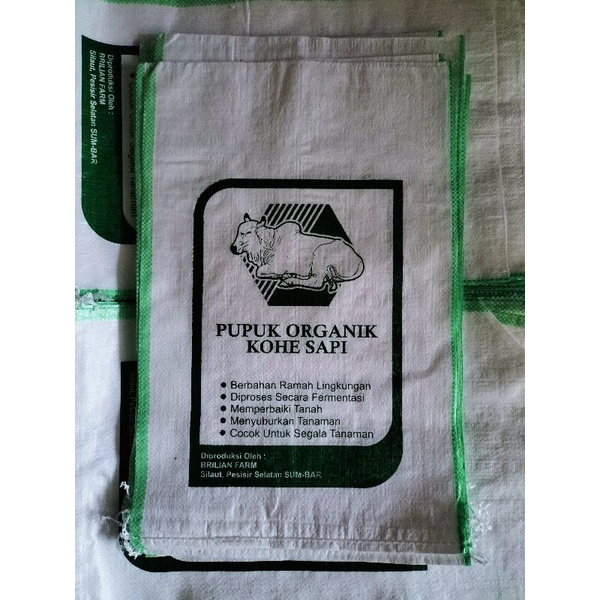 Jual karung beras/pupuk /pakan 35x55cm (desain bebas, 1 warna, min ...