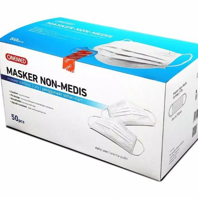 Jual Masker Onemed 3 ply 1 box earlopp | Shopee Indonesia
