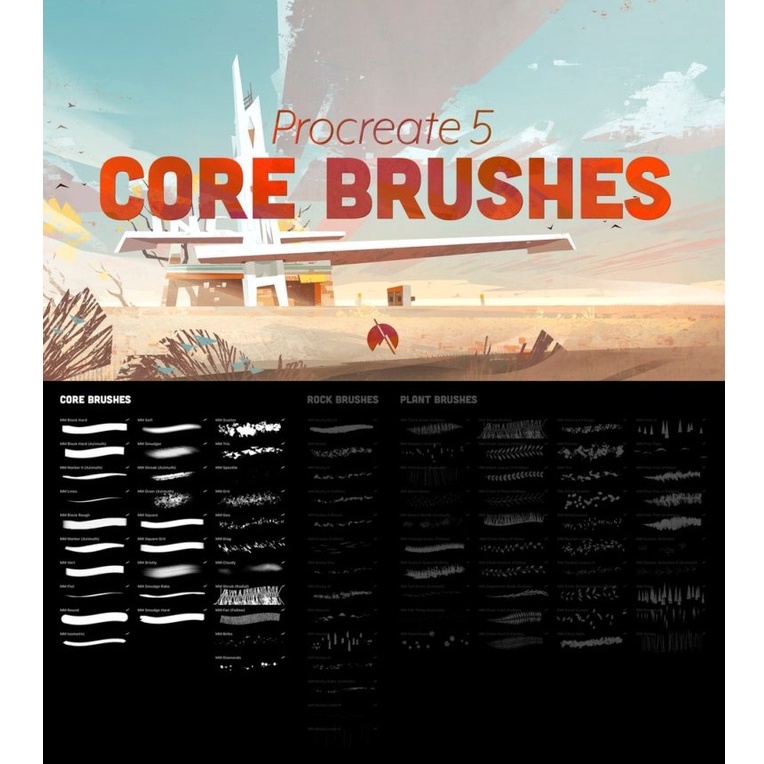 Jual Procreate Brush - Core Brushes for Landscape Painting | Shopee ...