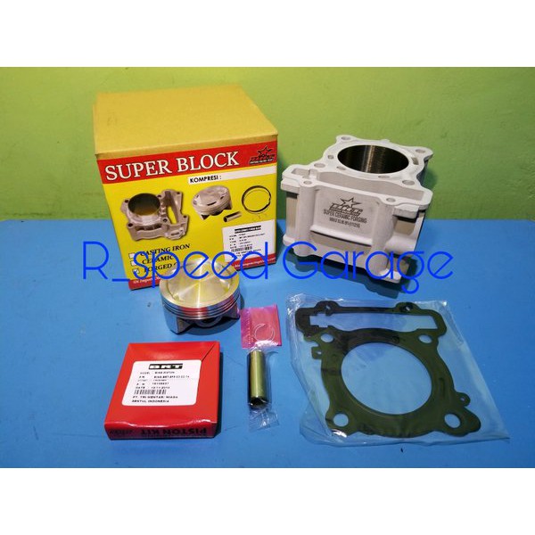 Jual BLOK CERAMIC & FORGED PISTON BRT NMAX AEROX LEXI R15 V3 MT15 XSR ...