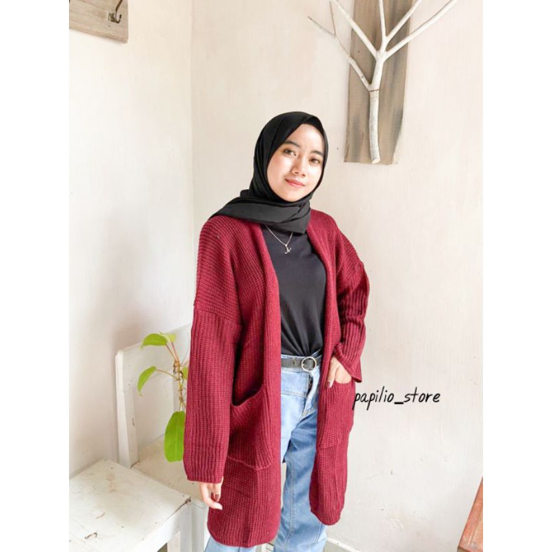 Long clearance cardigan shopee