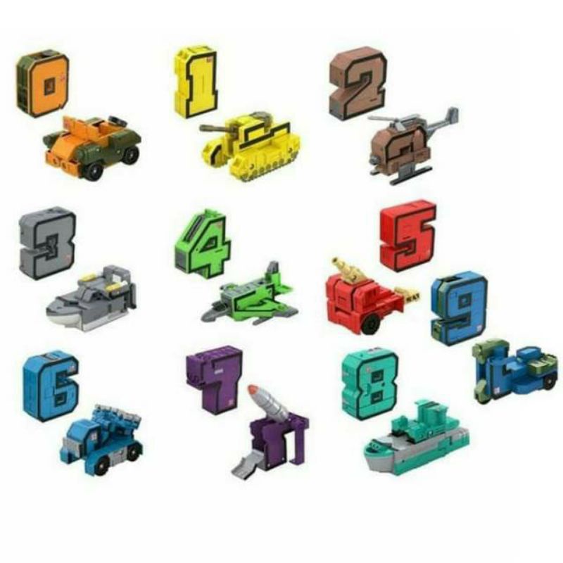 Jual 5 Pcs Mainan Robot Angka Mainan Anak Bisa Berubah | Shopee Indonesia