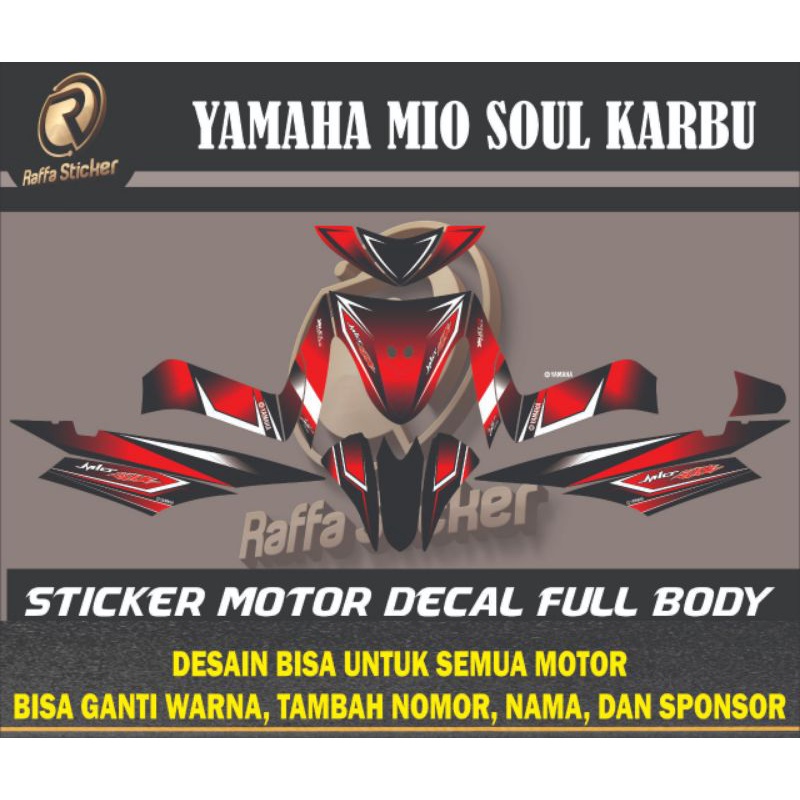 Jual Sticker Decal Full Body Motor Yamaha Mio Soul Sticker Decal Full