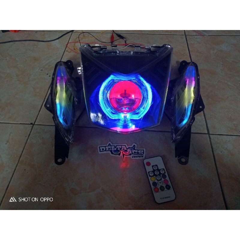 Jual Biled Aes Turbo Se Beat Fi L Custom Headlamp Reflektor Projie Biled Honda Beat