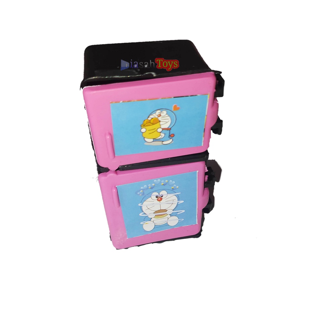 Jual Mainan Anak Kulkas 2 Pintu karakter kecil bisa buka pintu | Shopee