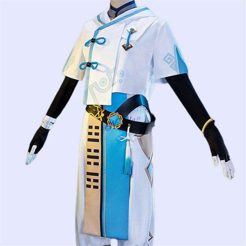 HSR Robin Cosplay Pruik Lange Blauwe Gradiënt Pruik Cosplay Anime Cosplay Pruiken Hittebestendige Synthetische Pruiken  200000532