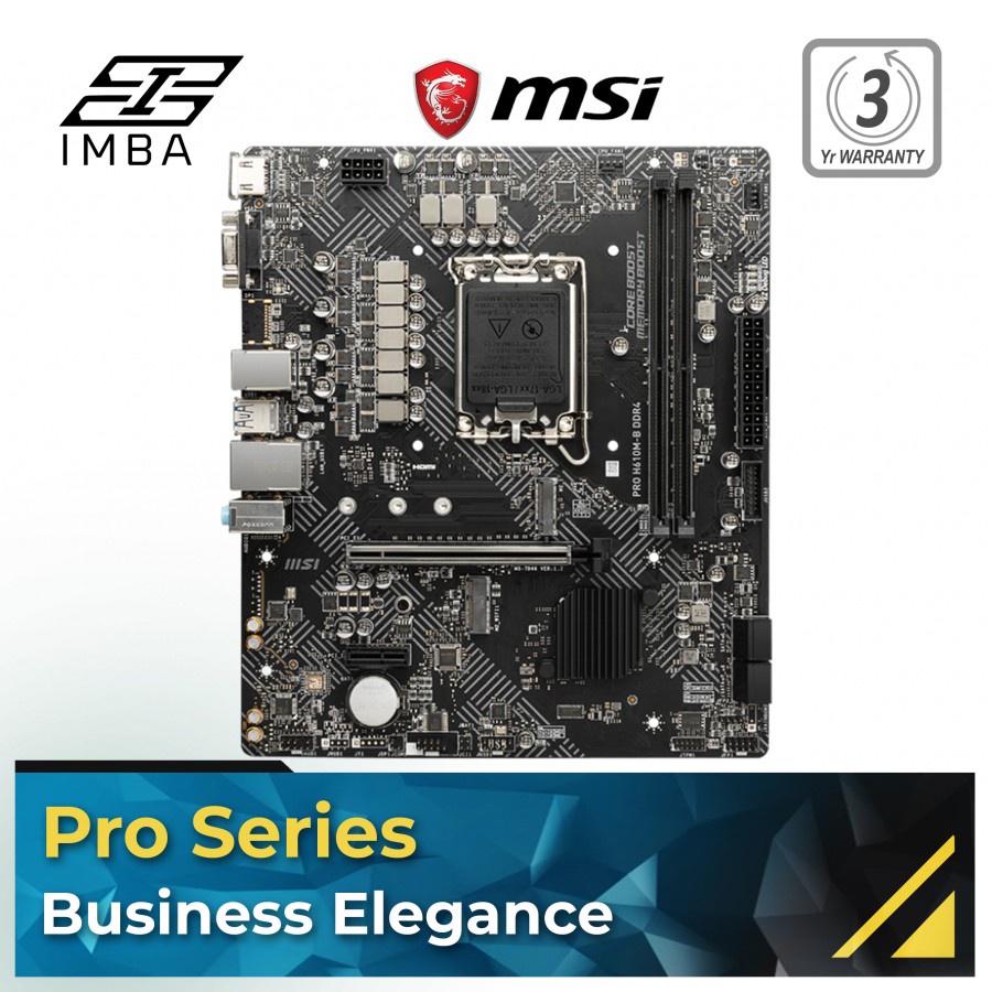 Jual MSI PRO H610M-B DDR4 [mATX | LGA 1700 | Gen 12] | Shopee Indonesia