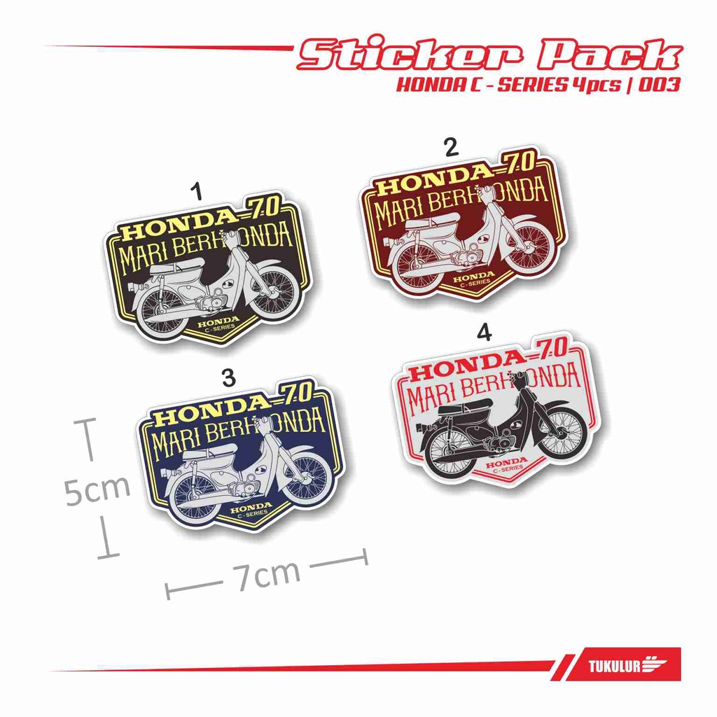 Jual 4 PCS | STICKER PACK HONDA C SERIES C70 C50 C700 C800 ASTREA 800 ...