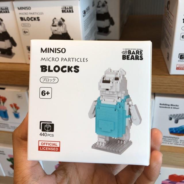 Ice Bear Miniso Microparticles Blocks We Bare Bears MINISO We Bare
