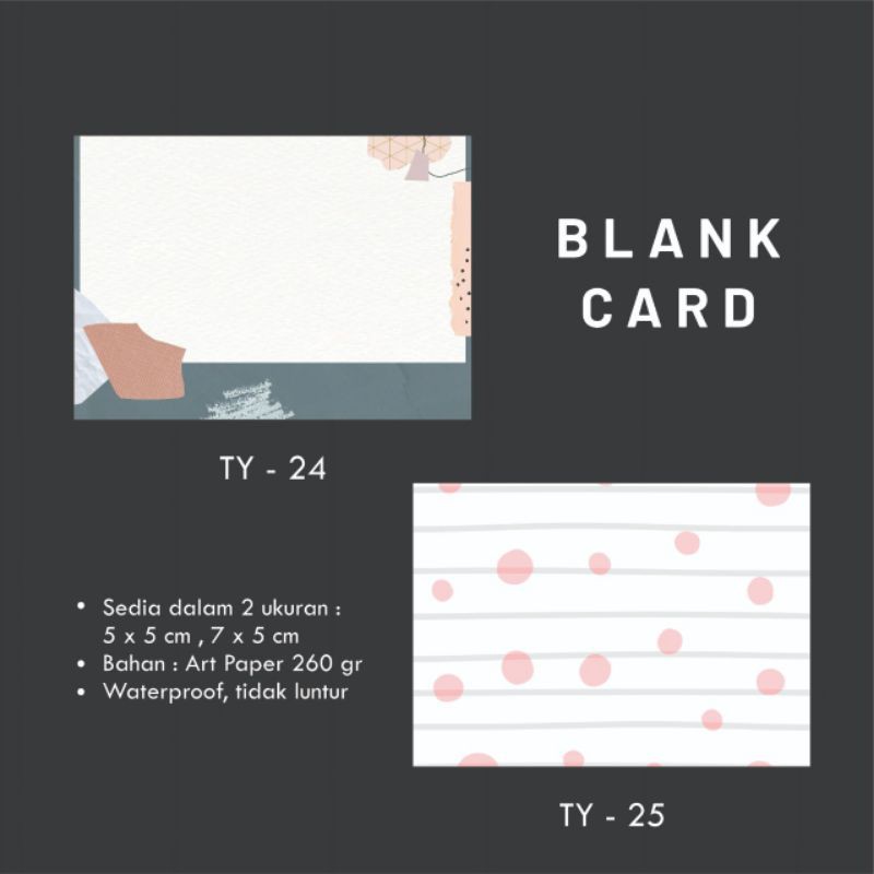 Jual [54 pcs] Kartu ucapan terima kasih / Thank you card / TQ card ...