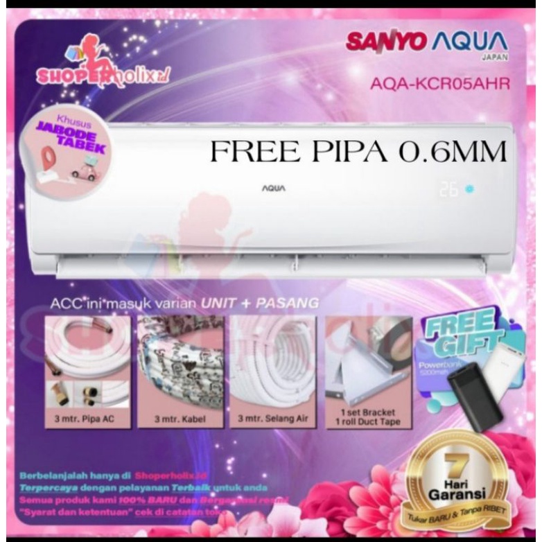 Jual AC AQUA 1/2 PK 5AHR LOW WATT + INSTALASI PEMASANGAN | Shopee Indonesia