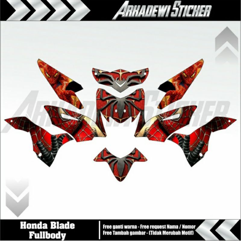 Jual Sticker decal motor honda blade fullbody free custom | Shopee ...